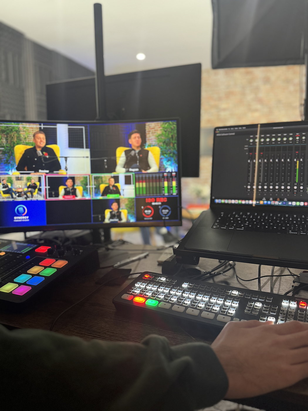Multi-camera control desk and vision mixer